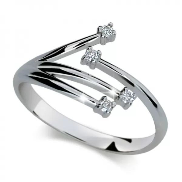 Dámsky prsteň s diamantmi DF2063