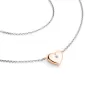 Náhrdelník srdca s diamantom 140019-NH01-BCV-DIA