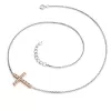 Náhrdelník s krížom a diamantmi 140018-NH01-BCV-DIA