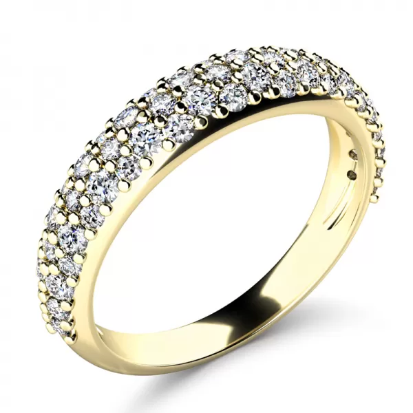 Dámsky prsteň zo žltého zlata 585/1000 prírodný diamant G/SI 140005-ZL-DIA