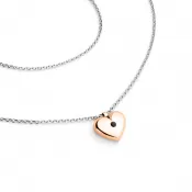 Náhrdelník srdca s diamantom 140019-NH02-BCV-Black