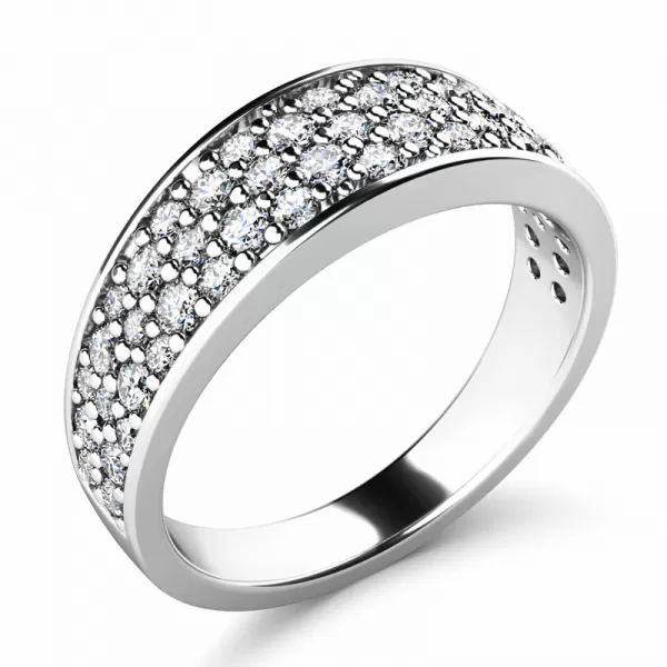 Dámsky prsteň biele zlato 585/1000 prírodný diamant 0,573 ct G/SI 140006-B-DIA