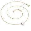 Náhrdelník srdca s diamantom 140019-NH01-ZLB-DIA