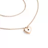 Náhrdelník srdca s diamantom 140019-NH02-CV-Black