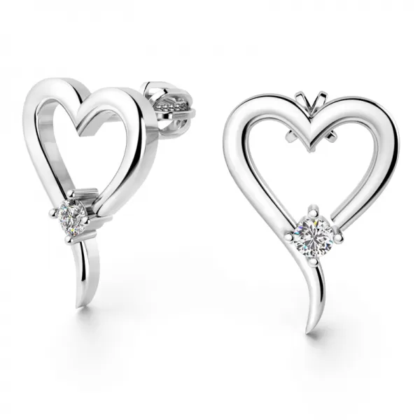 Zlaté náušnice s diamantmi 140003-B-DIA