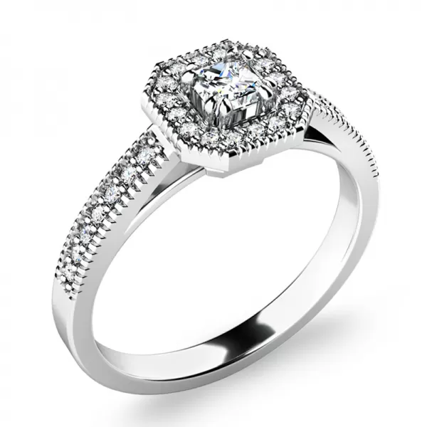 Zásnubný prsteň biele zlato 585/1000 prírodný diamant 0,312 ct ZP-140035-B-DIA ZP-140035B-DIA