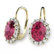 Luxusné náušnice s turmalínmi a diamantmi 140029-ZL-DIA-TUR