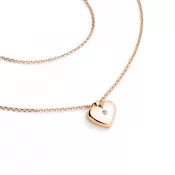 Náhrdelník srdca s diamantom 140019-NH02-CV-DIA