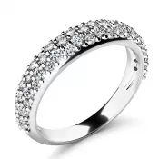 Dámsky prsteň z bieleho zlata 585/1000 prírodný diamant G/SI 140005-B-DIA