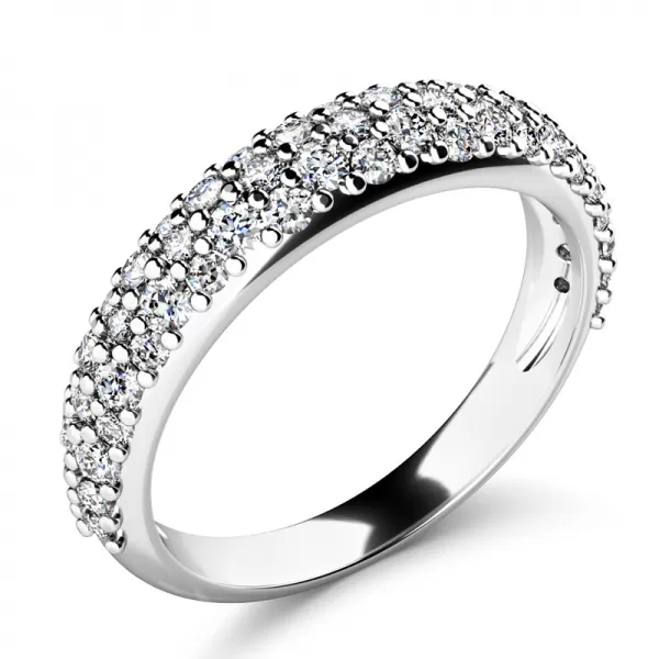 Dámsky prsteň z bieleho zlata 585/1000 prírodný diamant G/SI 140005-B-DIA