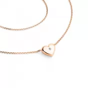 Náhrdelník srdca s diamantom 140019-NH01-CV-DIA