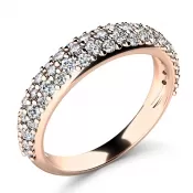 Dámsky prsteň z ružového zlata 585/1000 prírodný diamant G/SI 140005-CV-DIA
