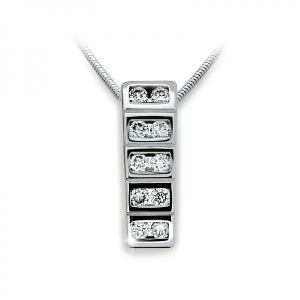 Dámsky prívesok biele zlato 585/1000 prírodný diamant 0,310 ct G/SI DF2058