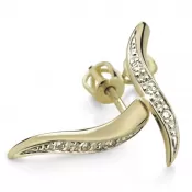 Náušnice žlté zlato so zirkónmi DZ1665Z