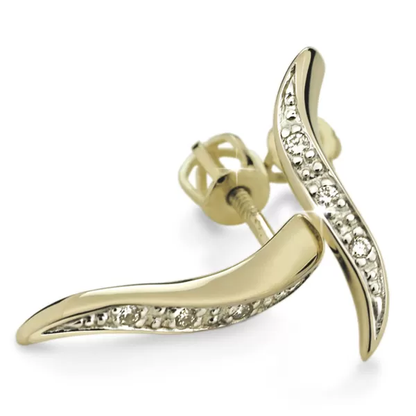 Náušnice žlté zlato so zirkónmi DZ1665Z