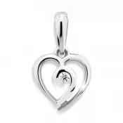 Srdce bieleho zlata so zirkónom DZ1609W