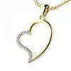Zlatý prívesok srdca 10948-ZL-ZIR