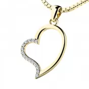 Zlatý prívesok srdca 10948-ZL-ZIR