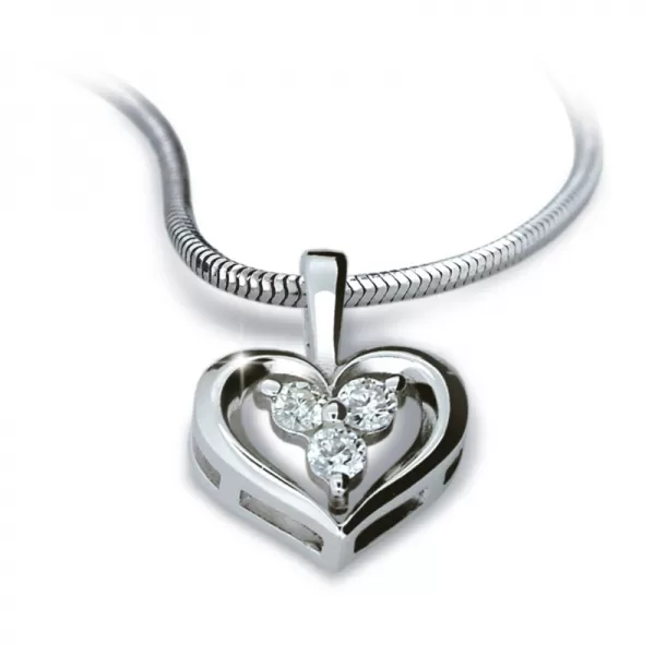 Zlaté srdce so zirkónmi DZ1919