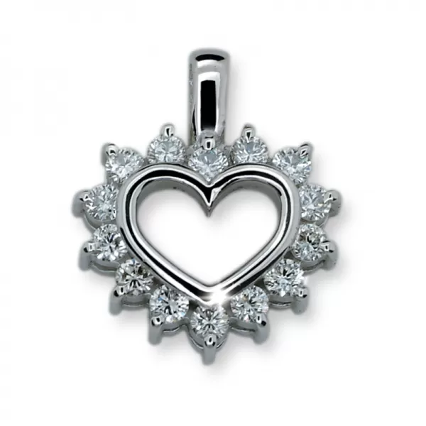 Zlaté srdce so zirkónmi DZ1975