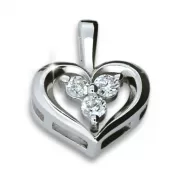 Zlaté srdce so zirkónmi DZ1919