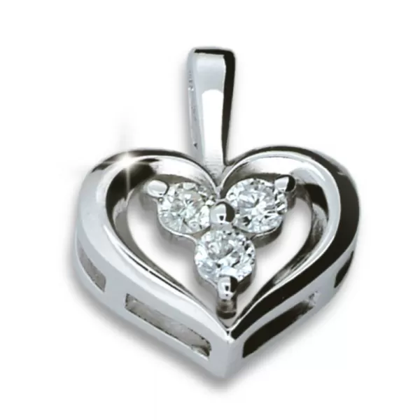 Zlaté srdce so zirkónmi DZ1919