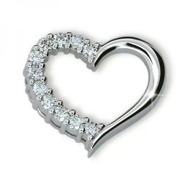 Prívesok - srdce so zirkónmi DZ1920