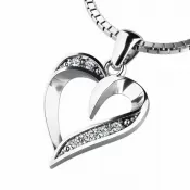 Zlatý prívesok srdca 10879-B-ZIR