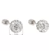 Strieborné náušnice kôstky s kryštálmi Swarovski biele okrúhle 31111.1