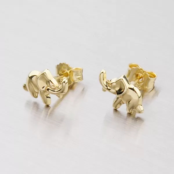 Zlaté náušnice - slony 203-0300