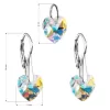 Súprava šperkov s kryštálmi Swarovski náušnice a prívesok AB efekt srdca 39003.2