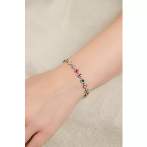 Dámsky náramok striebro 925 zirkón farebnými PKL-4037 PKL-4034