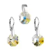 Súprava šperkov s kryštálmi Swarovski náušnice a prívesok AB efekt okrúhle 39055.2