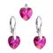 Súprava šperkov s kryštálmi Swarovski náušnice a prívesok ružové srdce 39003.4