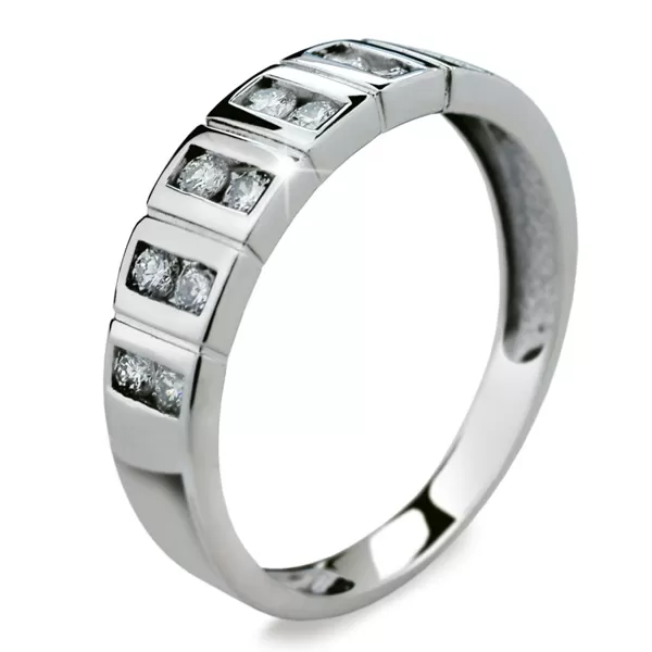 Prsteň zlato so zirkónmi DZ2079