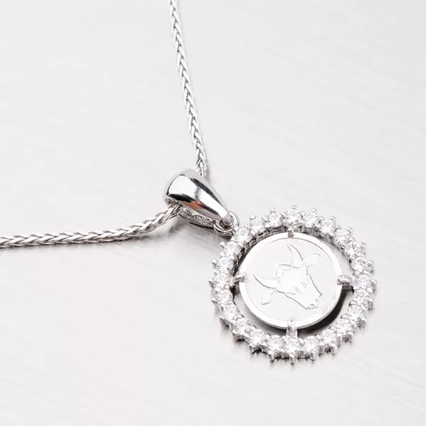 Prívesok so zirkónmi - Býk MPNZ5057ZSM-04