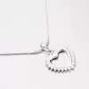 Strieborný prívesok - srdce so zirkónmi GKL788