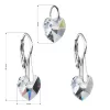 Súprava šperkov s kryštálmi Swarovski náušnice a prívesok biela srdce 39003.1