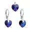 Súprava šperkov s kryštálmi Swarovski náušnice a prívesok modrá srdce 39003.5 heliotrope