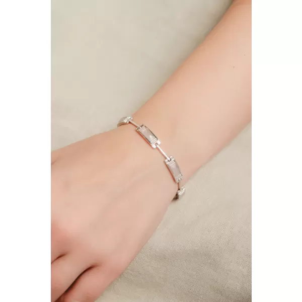 Dámsky náramok striebro 925 zirkón ruženínom a PKL-4040