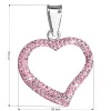 Strieborný prívesok s kryštálmi Swarovski ružové srdce 34093.3