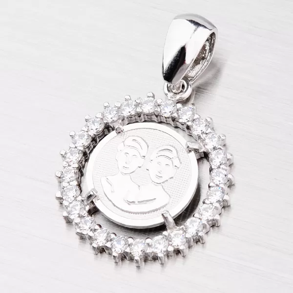 Prívesok so zirkónmi - Blíženci MPNZ5057ZSM-05