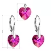 Súprava šperkov s kryštálmi Swarovski náušnice a prívesok ružové srdce 39003.4