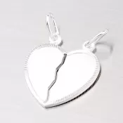 Strieborné srdce pre zamilovaný pár M5500MRH