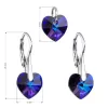 Súprava šperkov s kryštálmi Swarovski náušnice a prívesok modrá srdce 39003.5 heliotrope