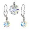 Súprava šperkov s kryštálmi Swarovski náušnice a prívesok AB efekt okrúhle 39090.2