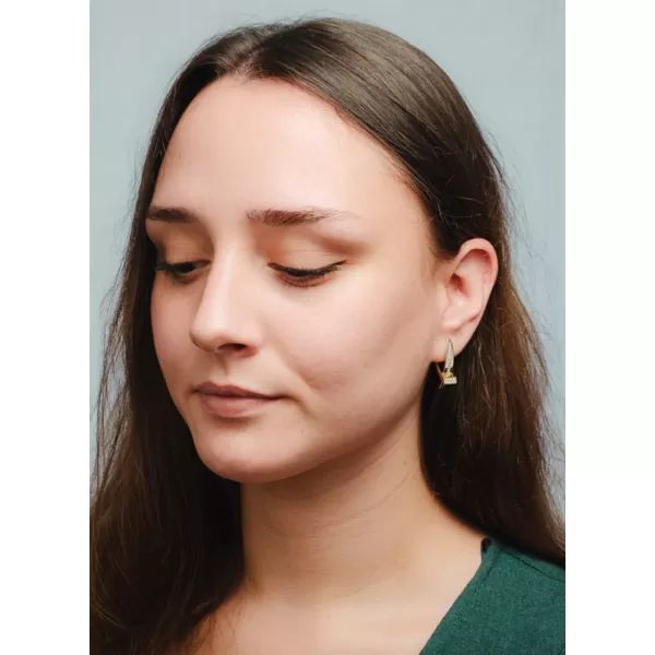 Zlákané strieborné náušnice so zirkónmi PKL-2273