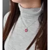 Strieborný prívesok s kryštálmi Swarovski ružový okrúhly-rivoli 34112.3