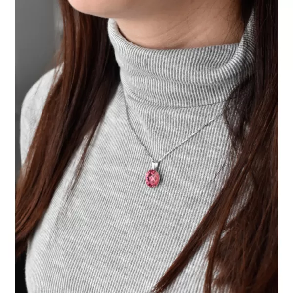 Strieborný prívesok s kryštálmi Swarovski ružový okrúhly-rivoli 34112.3