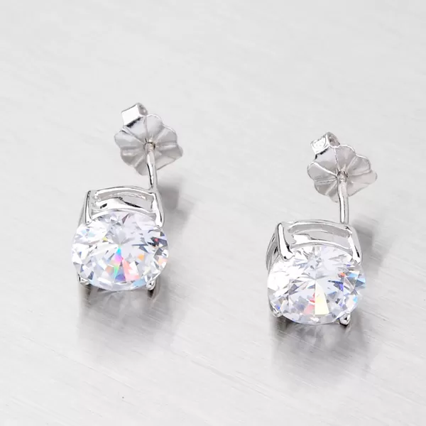 Strieborné náušnice so zirkónmi 6 mm YNG2028